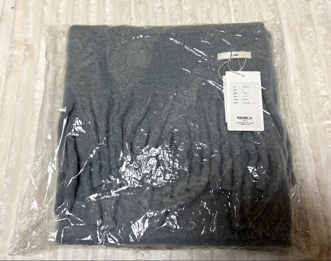k*u様 anuke / 新品・未使用 Soft Fringe Stole アイ