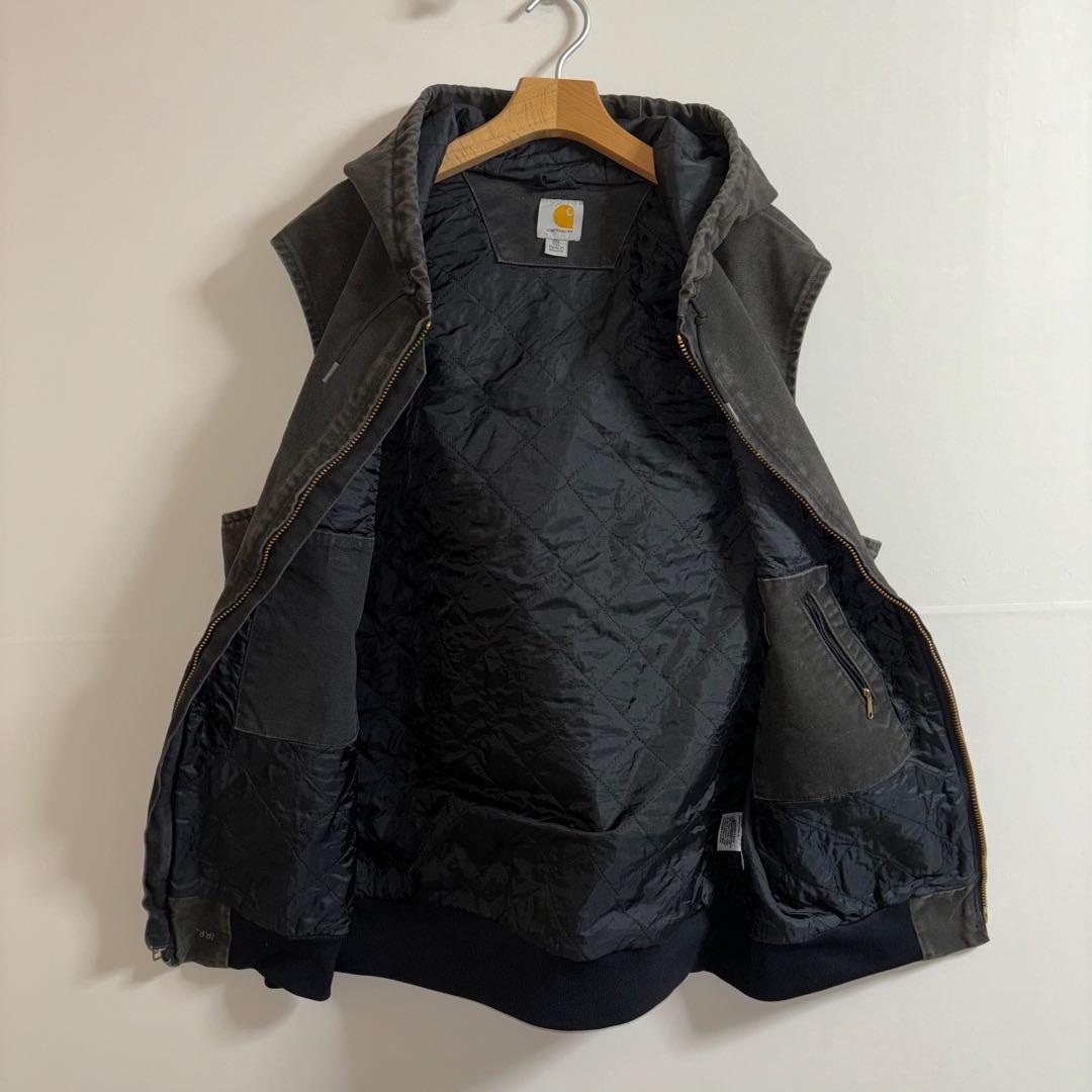 デ*ン様 《レザーパッチ》CarharttカーハートダックベストサイズXXL