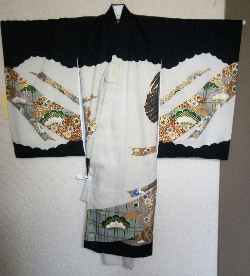 美品店頭展示品【正絹お宮参り着物】『長襦袢付き』