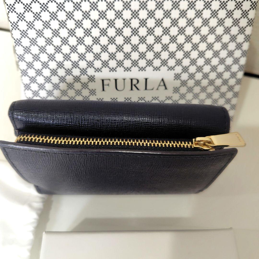 FURLA Babylon フルラバビロン レザー三つ折り財布 ONYXカラー