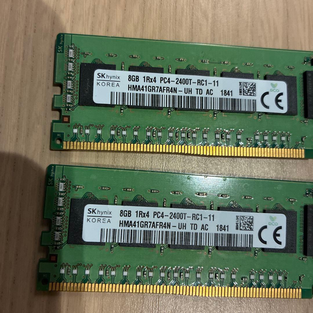 【送料込・中古・匿名配送】8GB PC4-2400T 2枚セット