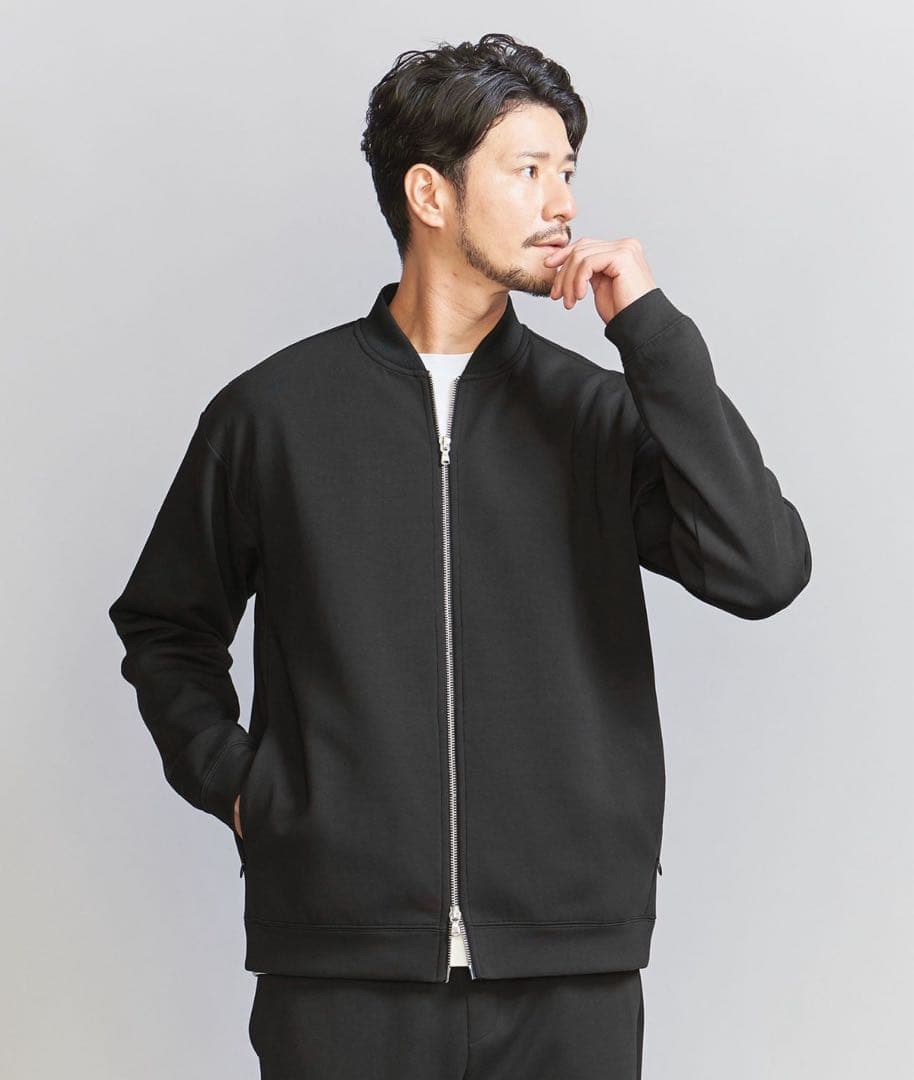 【WEB限定 WARDROBE SMART】ダブルニット ジップブルゾン 完売品