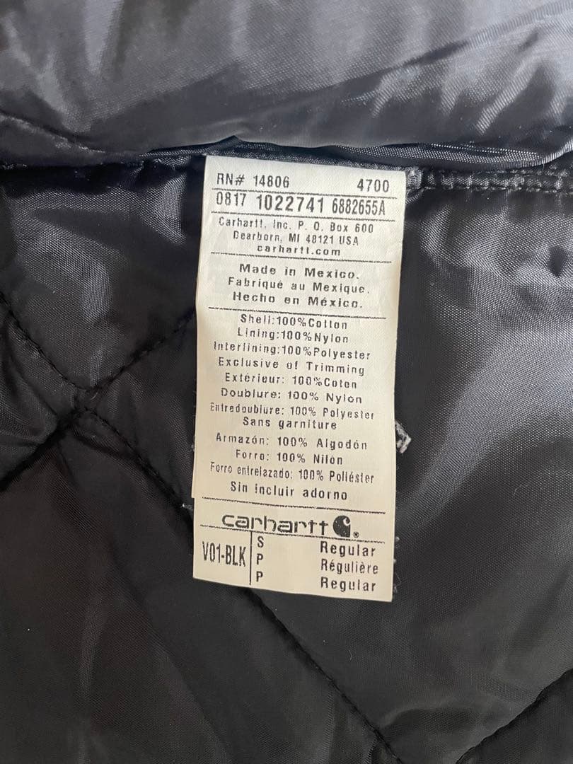 Carhartt ブラック ベスト Ｓ　美品