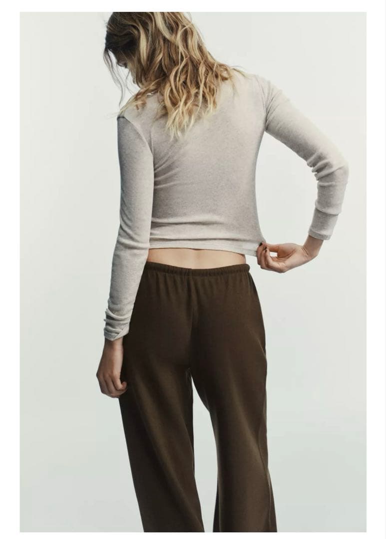 完売品⭐︎ZARA コンビネーションレーストップジャケット S サンド/マール