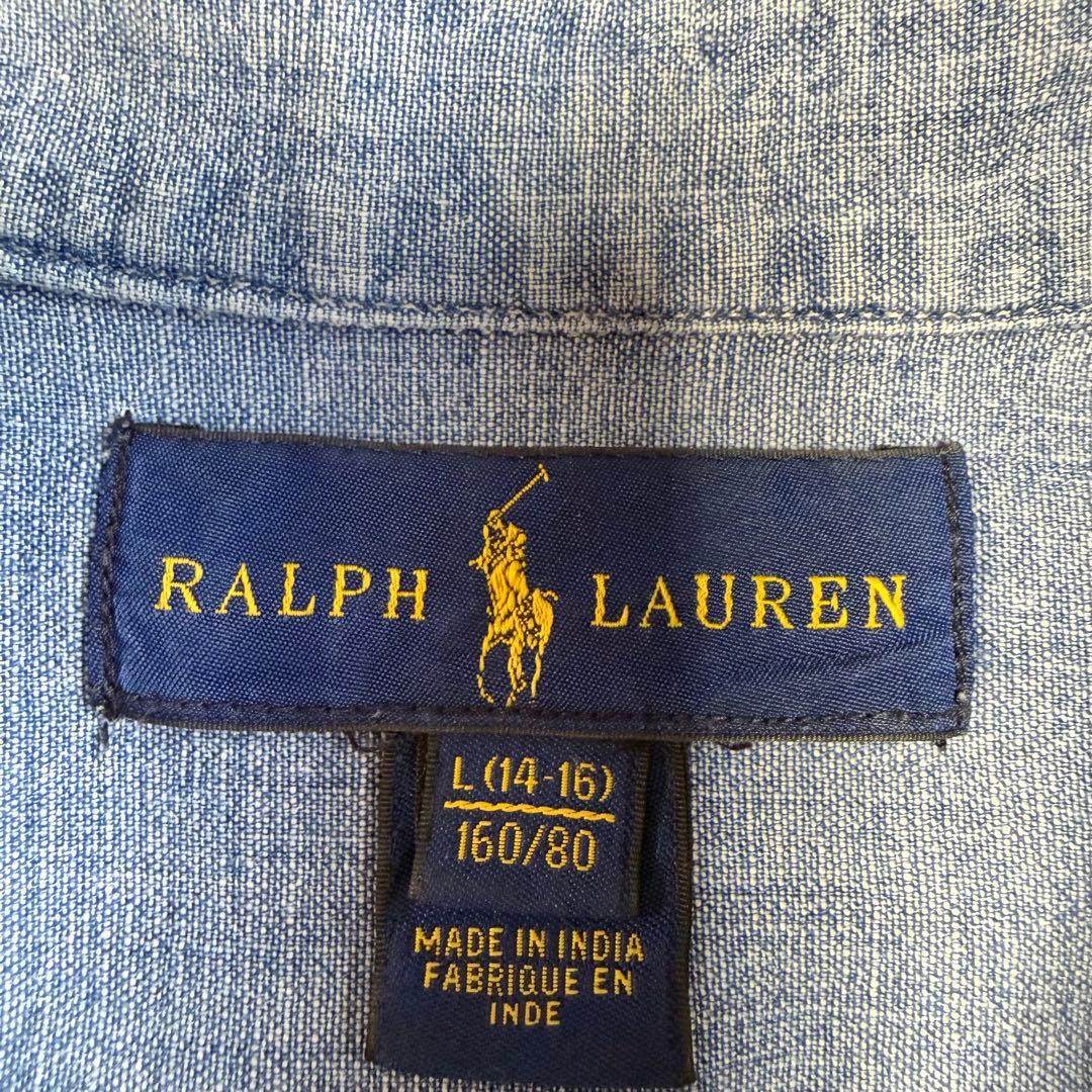 【ラルフローレン】美品 デニムシャツ 長袖 Lサイズ レディース