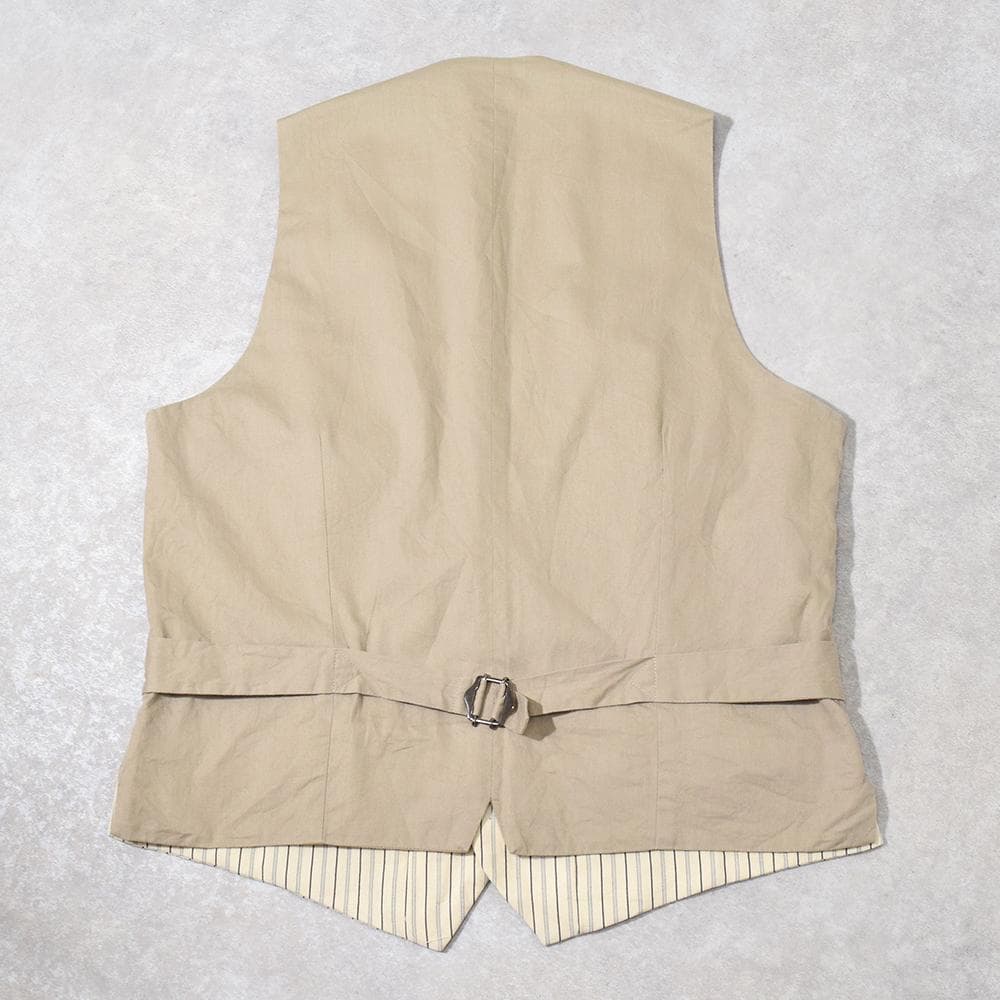 イタリア製 ラルディーニ LARDINI シルク ベスト ジレ 46 ベージュ