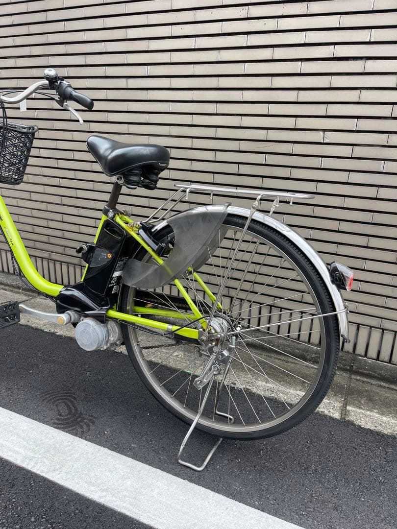 パナソニック電動アシスト自転車 ライムグリーン バスケット付き26CPXL06