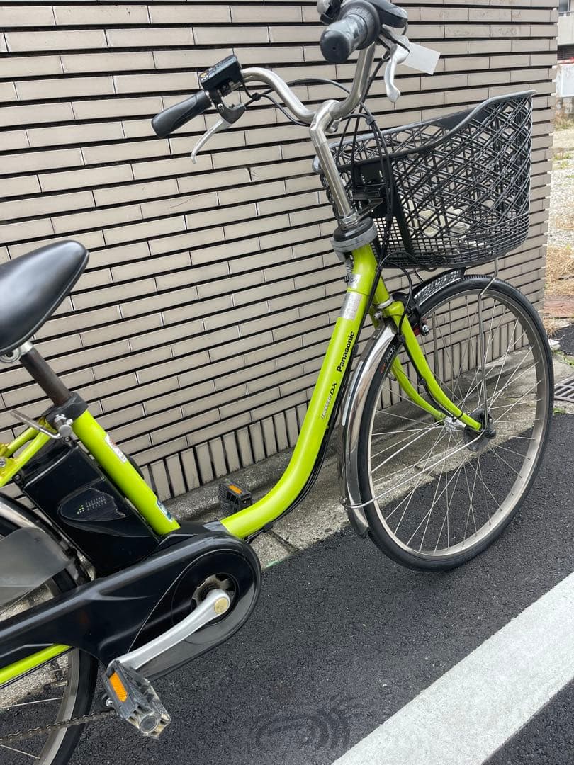 パナソニック電動アシスト自転車 ライムグリーン バスケット付き26CPXL06