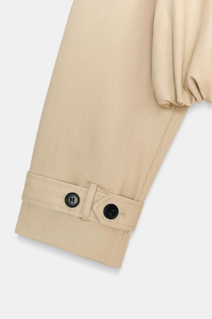 na0＊　新品‼ ZARA ショートバルーントレンチコート コムギ色 XS