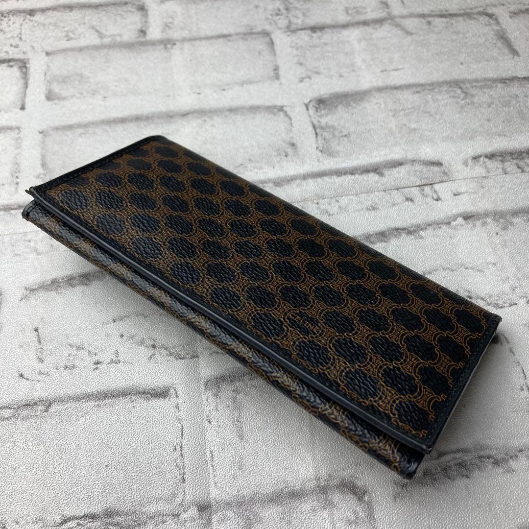 【美品】CELINE　セリーヌ★二つ折り長財布　マカダム柄　PVC　ウォレット