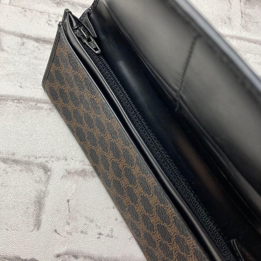 【美品】CELINE　セリーヌ★二つ折り長財布　マカダム柄　PVC　ウォレット