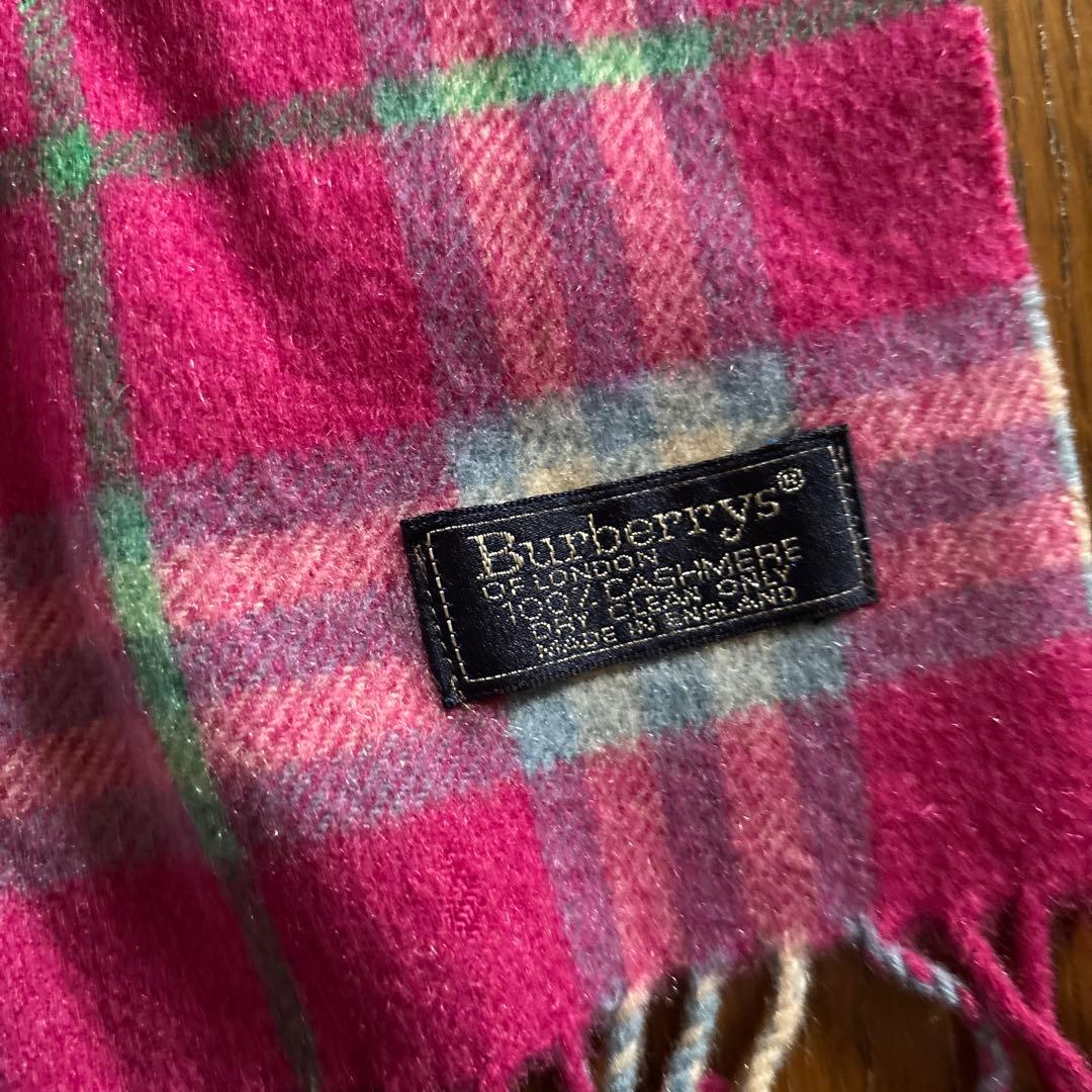 Burberrys チェック柄マフラー ピンク系