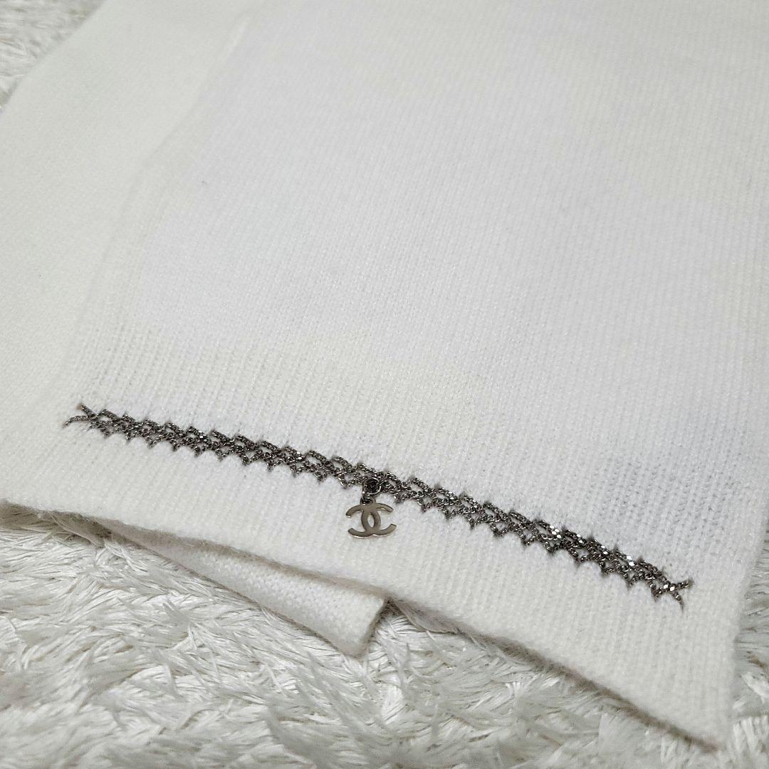 CHANEL♡シャネル ココマーク＆チェーン マフラー カシミヤ100