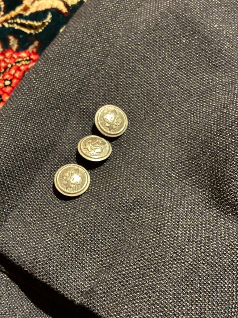 【美品】トゥモローランド　春夏シルバーメタル釦ブレザー　ジャケットサイズ48