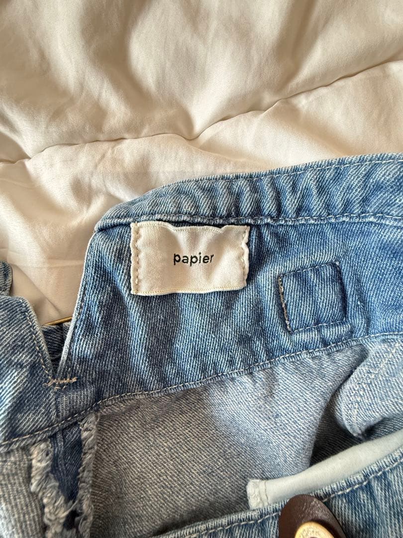 papier パピエ サスペンダージーンズ