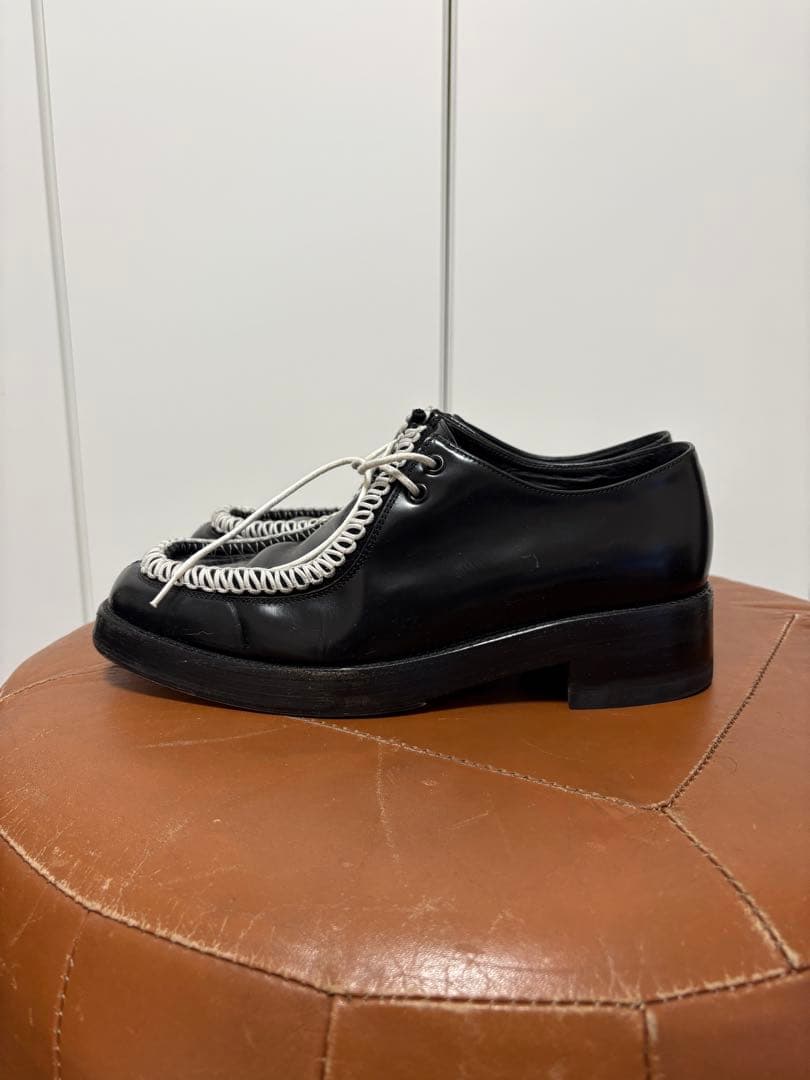 RAF SIMONS ブラック サイズ42 レザーシューズ