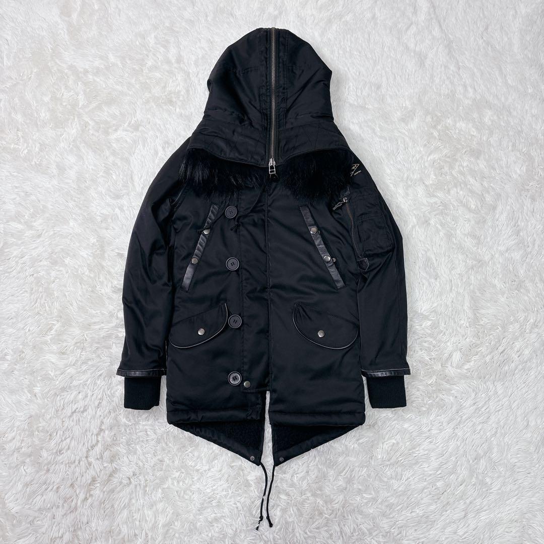 B.A.P y2k OOs モッズコート　ブラック　ラクーンファー　ミリタリー