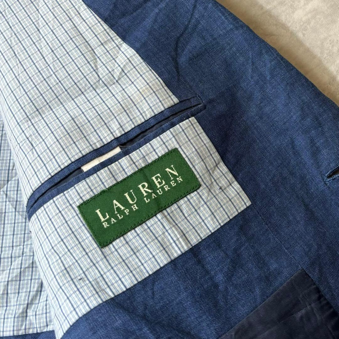 LAUREN RALPH LAUREN インディゴ リネン テーラードジャケット