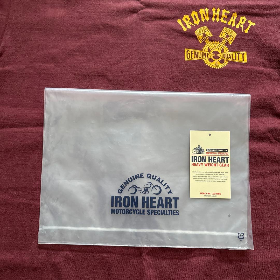 と*ち様 IRON HEART アイアンハートTシャツ バーガンディ サイズS