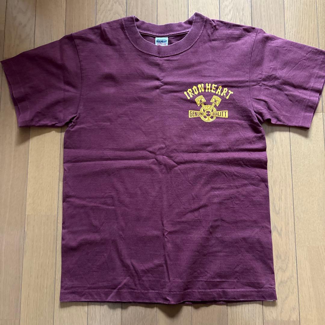 と*ち様 IRON HEART アイアンハートTシャツ バーガンディ サイズS