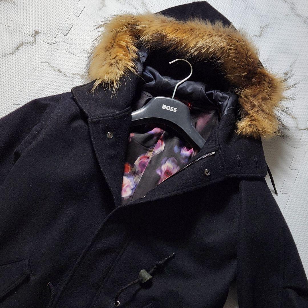 入手困難✨ポールスミス ロングコート カシミヤ 裏地花柄 ファー ロング丈