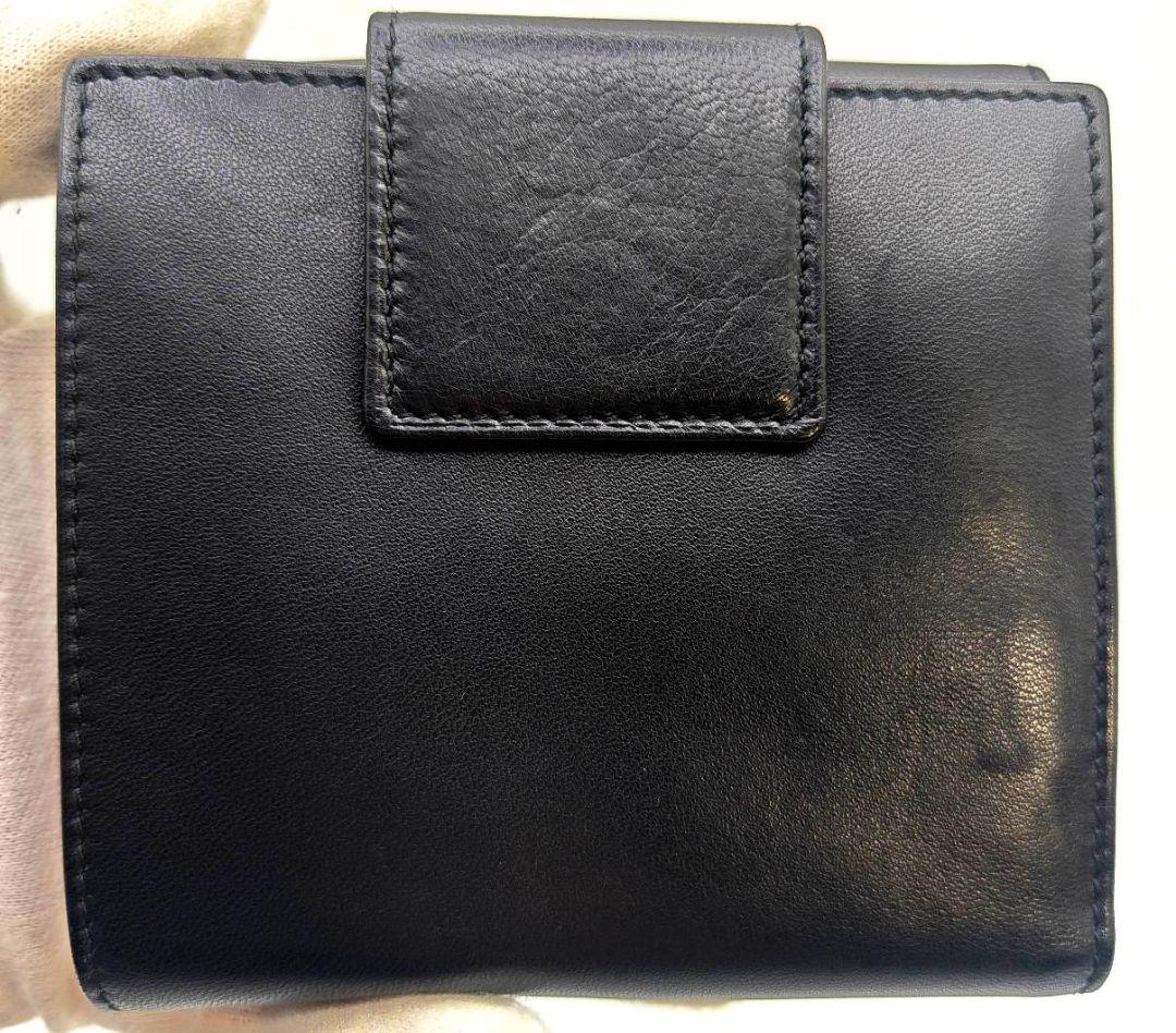 美品 プラダ ナッパレザー 二つ折り 財布PRADA コンパクト ウォレット