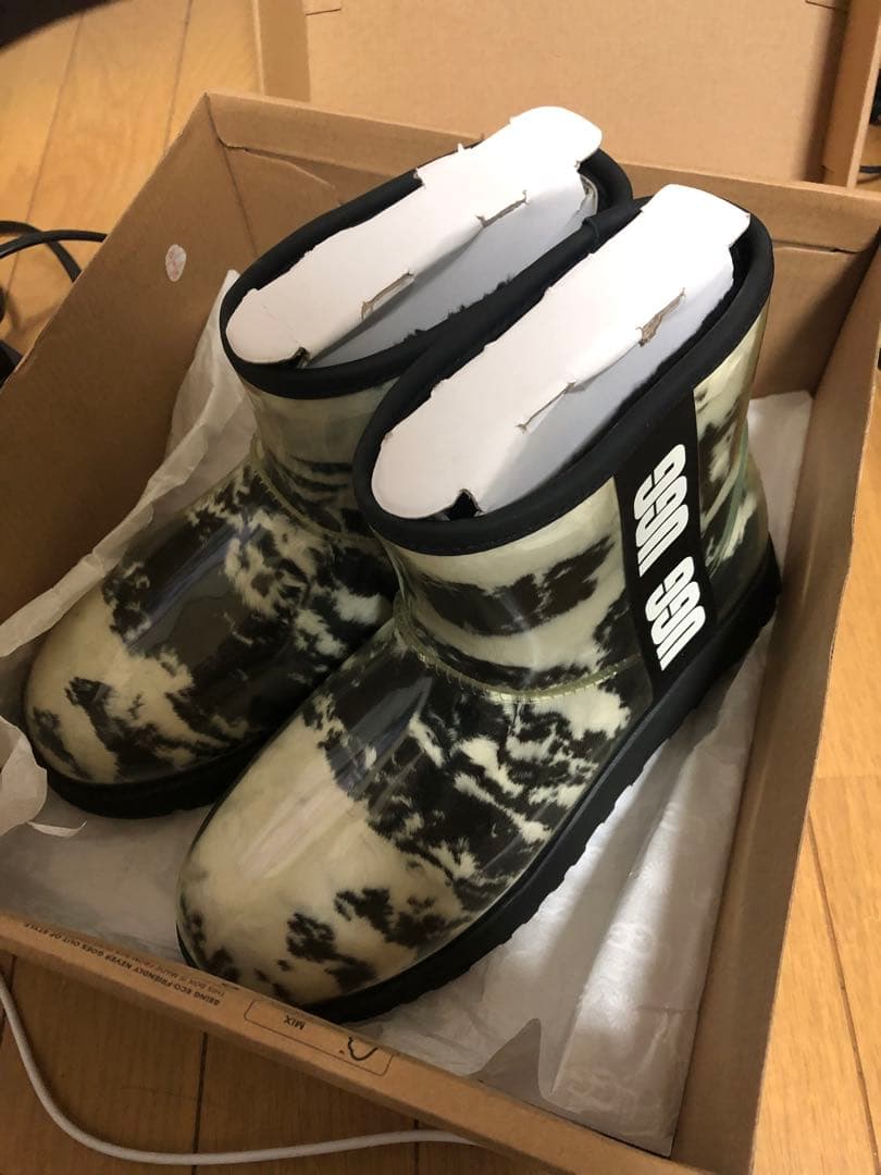 UGG アグ クラシック クリア ミニ マーブル　レインブーツ　24センチ
