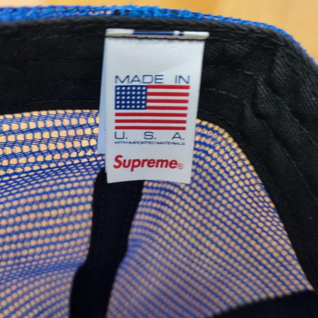 Supreme メッシュキャップ 青