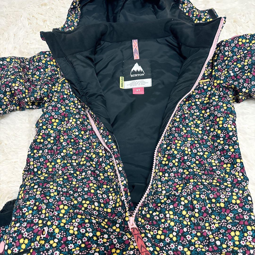 BURTON 子供 スノーボードウェア 3T リバティ 花柄 つなぎ 女の子