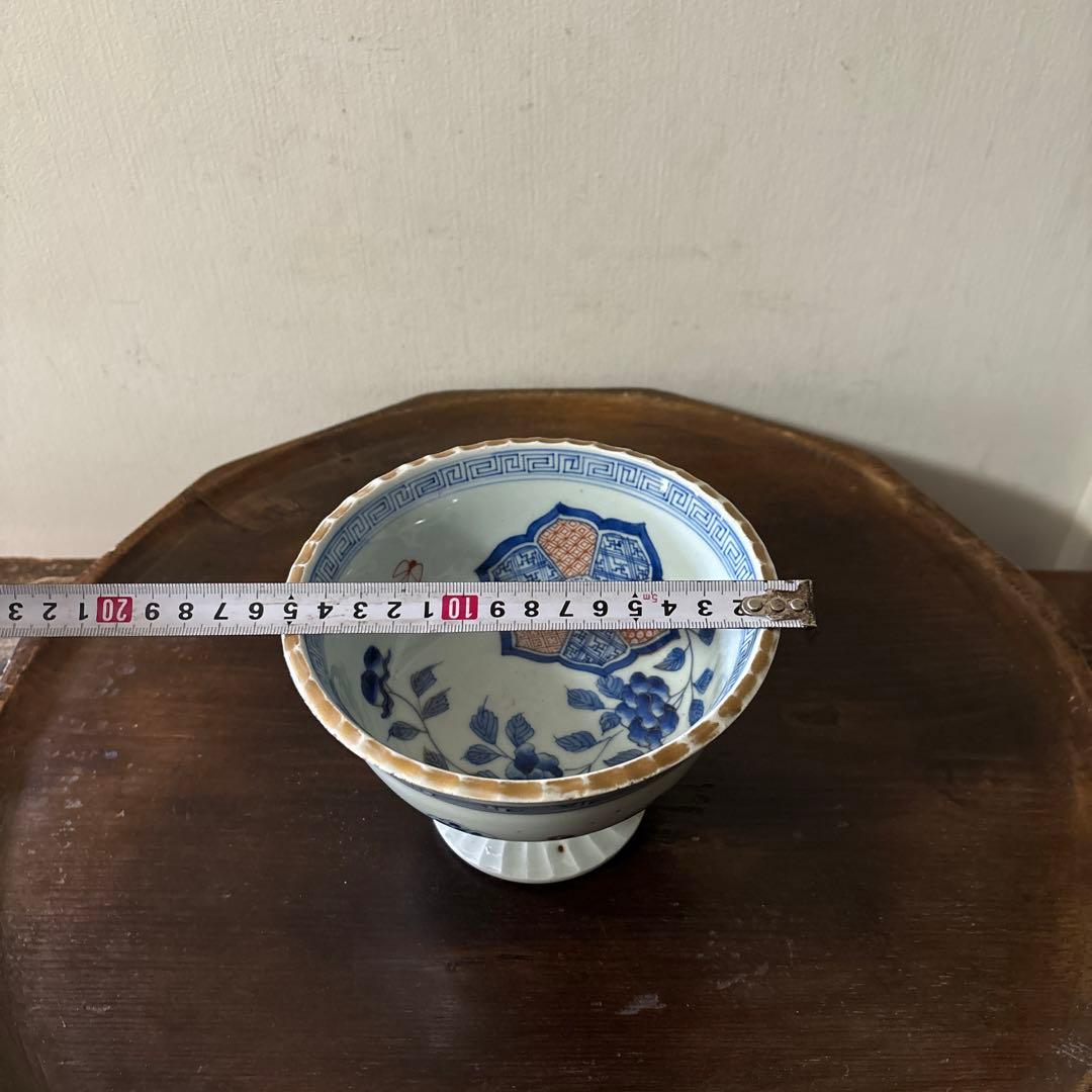 古伊万里盃洗　江戸時代.明治　骨董品　アンティーク　古道具　骨董　白磁　検:李朝