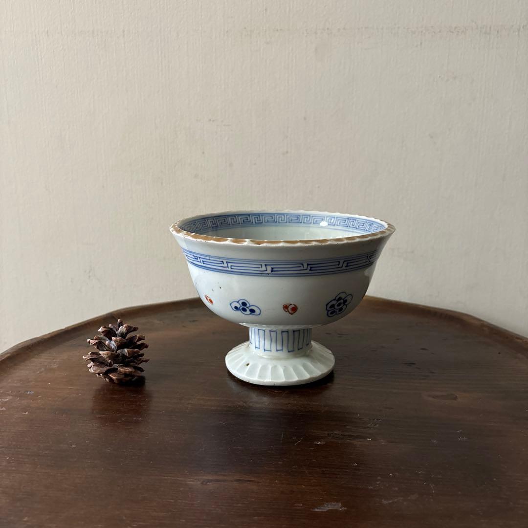 古伊万里盃洗　江戸時代.明治　骨董品　アンティーク　古道具　骨董　白磁　検:李朝