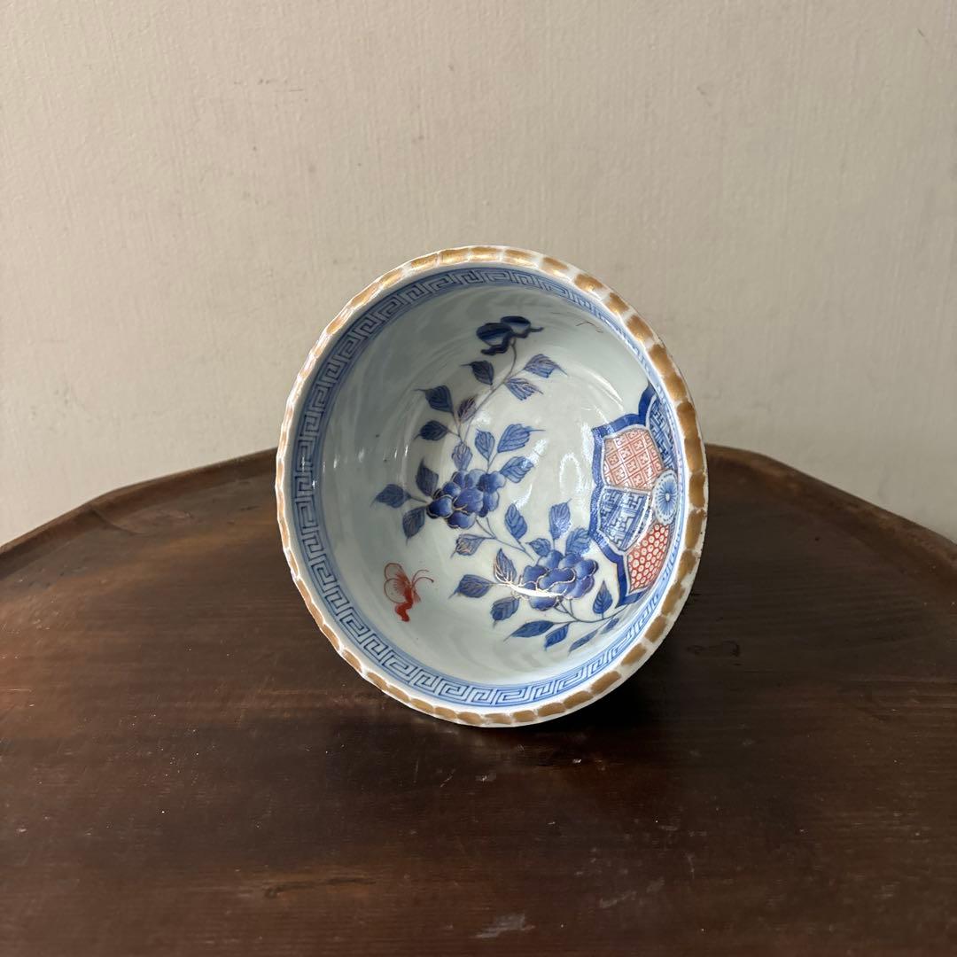 古伊万里盃洗　江戸時代.明治　骨董品　アンティーク　古道具　骨董　白磁　検:李朝