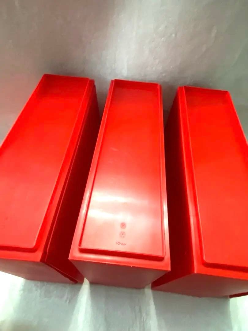 IKEA トローネス 赤 3点セット シューズBOX 収納キャビネット 廃番商品