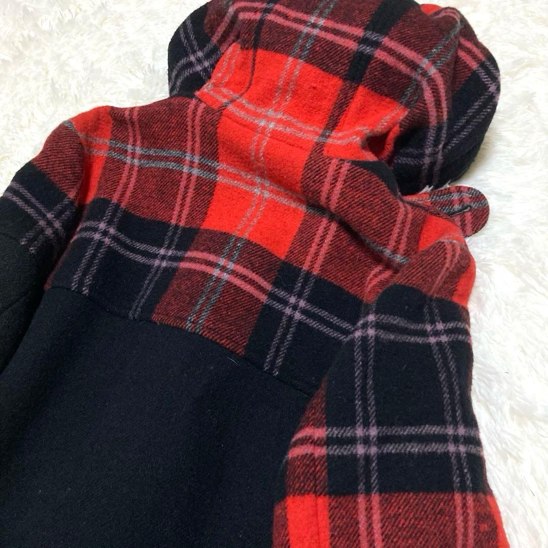 【ダイエットブッチャースリムスキン】ダッフルコート　チェック　アウター　メンズ