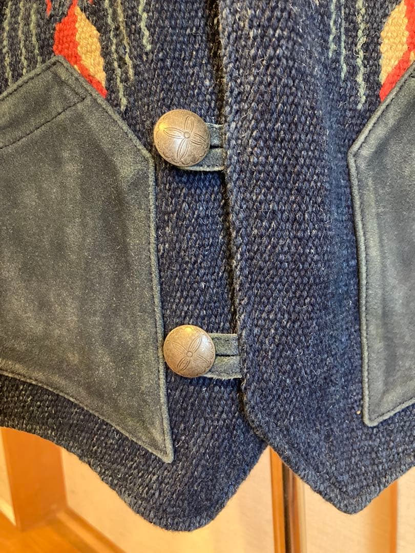RRL indigo native柄ハンドウーブン ジャカード ベスト サイズS