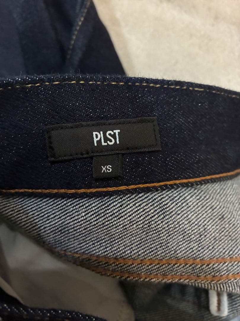 新品タグ付き❗️PLST ハイライズワイドジーンズ ネイビー　XS