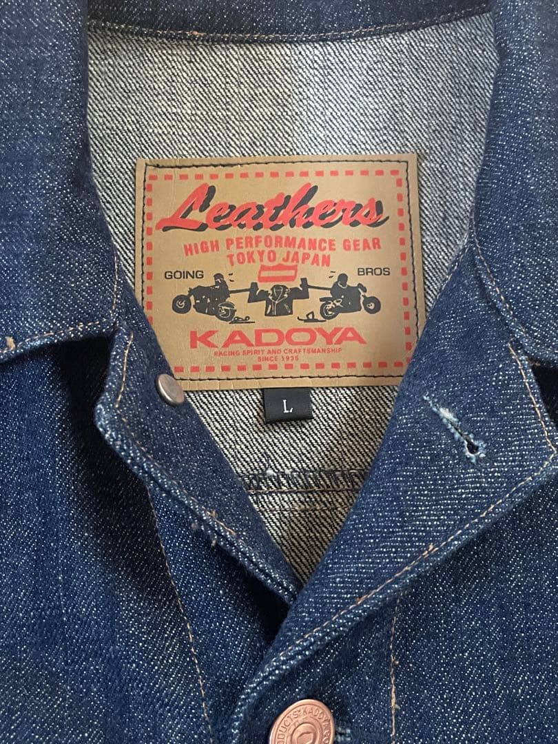 KADOYA カドヤ デニムベスト レザー