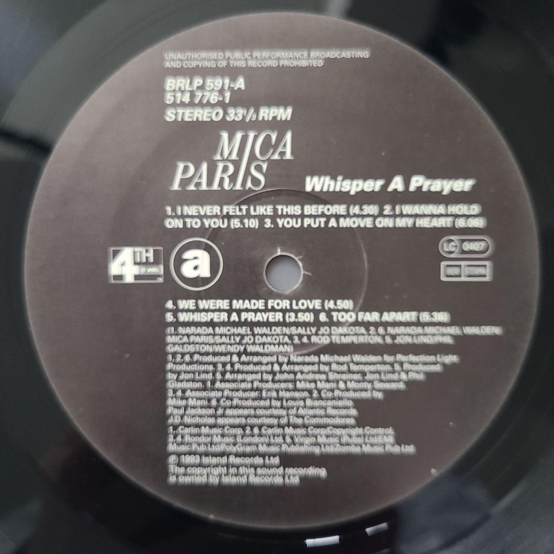 ★全てＵＫオリジナル盤★９０'Ｓ.ＵＫソウル・Ｒ＆Ｂ名盤『MICA PARIS』