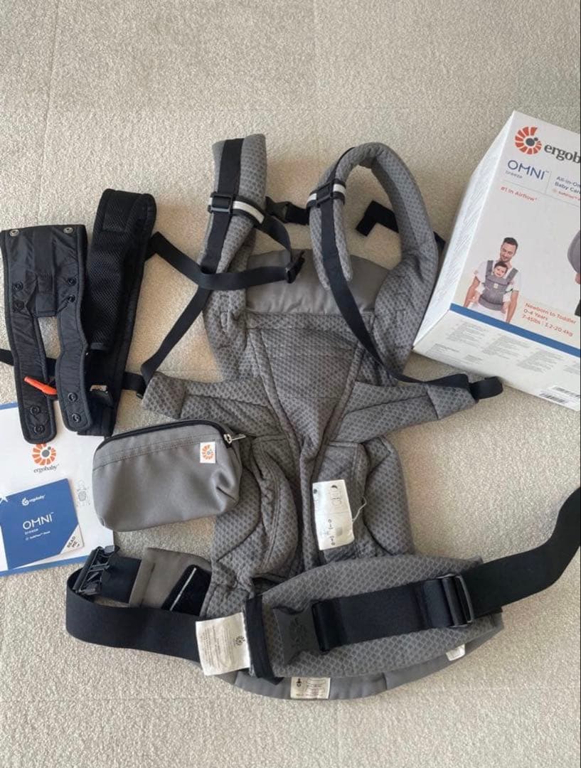 正規品ergobaby OMNI breeze 抱っこひも　グレー