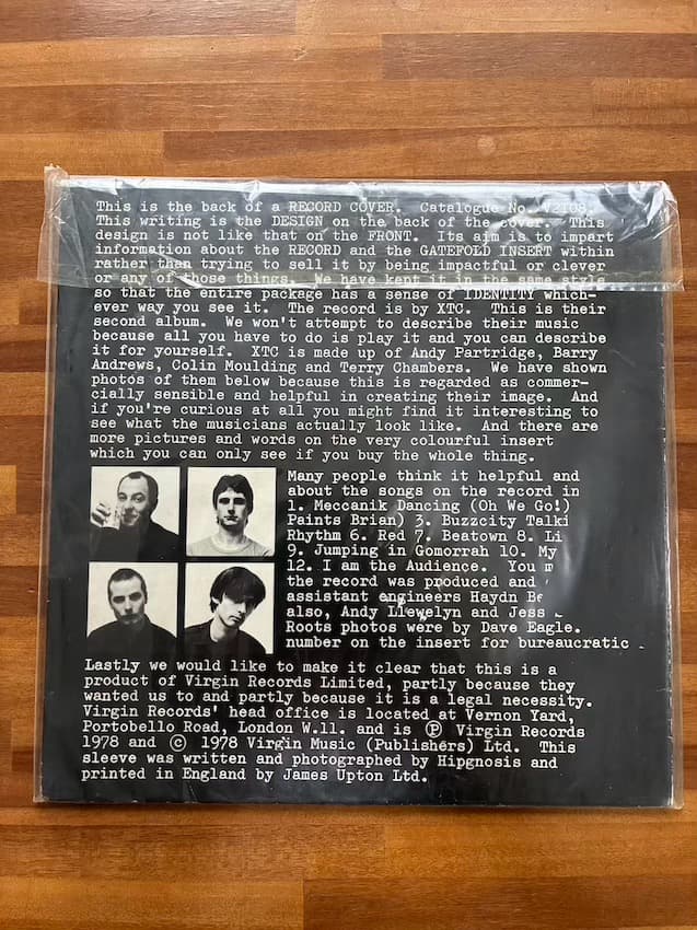 【XTCコア層向け】XTC「Go2」初期プレス英国盤レコード