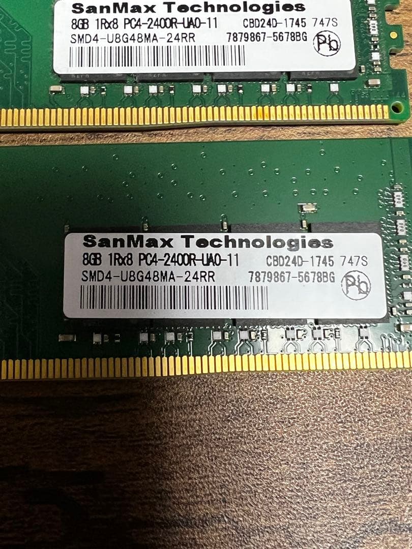 SanMax 8GB DDR4 メモリ 4枚セット