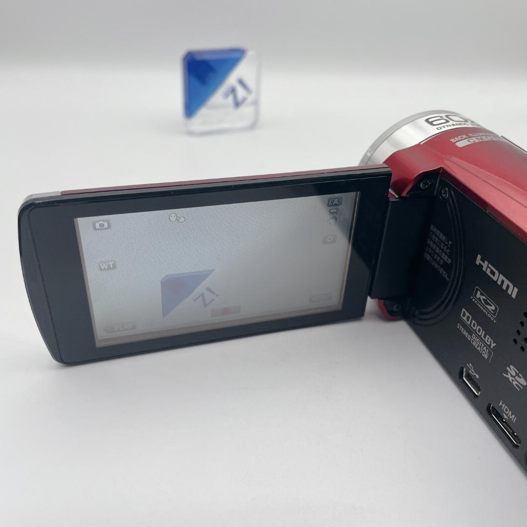 【美品】JVC ビデオカメラ Everio エブリオ GZ-HM177-R