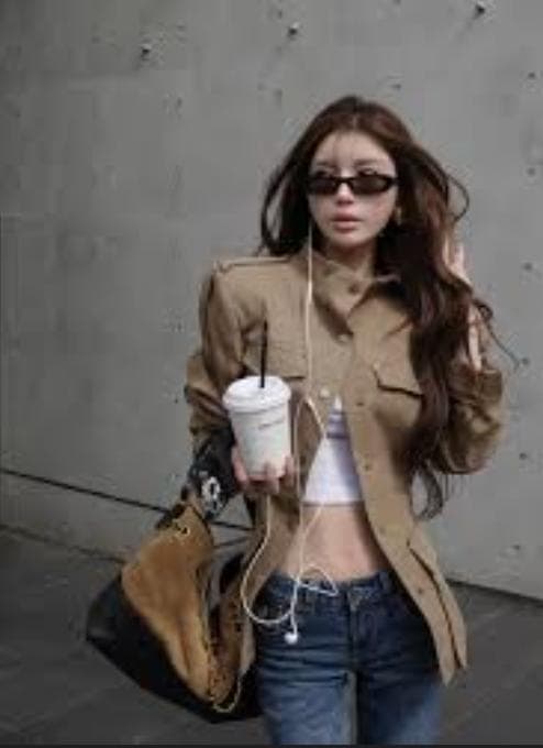 新品✨ ZARA ループディテールフィットブレザー ライトカーキ M