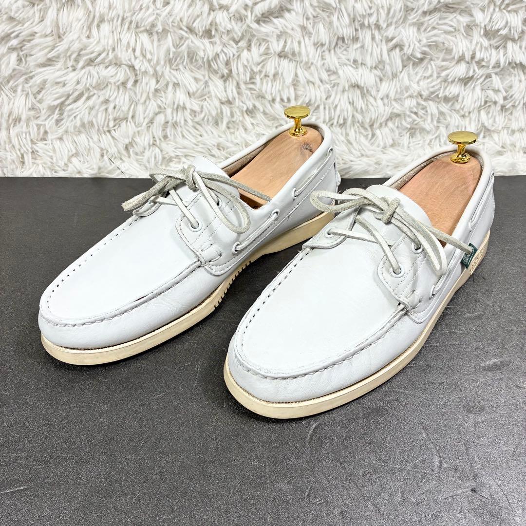【人気】 パラブーツ デッキシューズ スリッポン 25.5cm 本革 モカシン