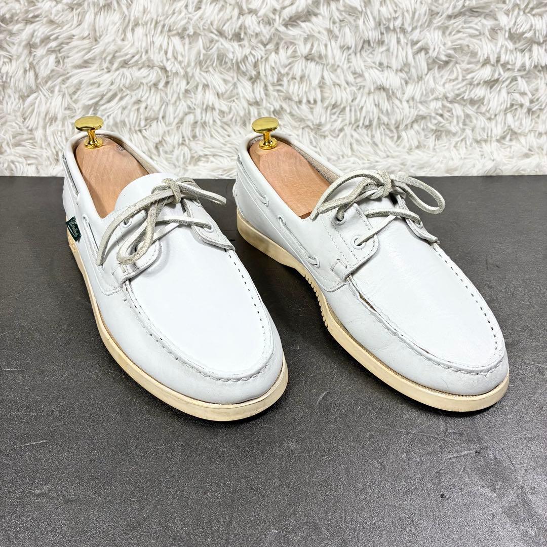 【人気】 パラブーツ デッキシューズ スリッポン 25.5cm 本革 モカシン