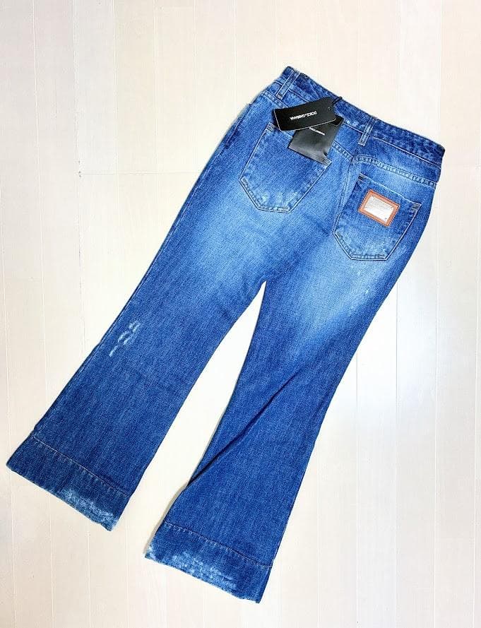 【新品 タグ付き】ドルチェ＆ガッバーナ ダメージ デニム パンツ 38