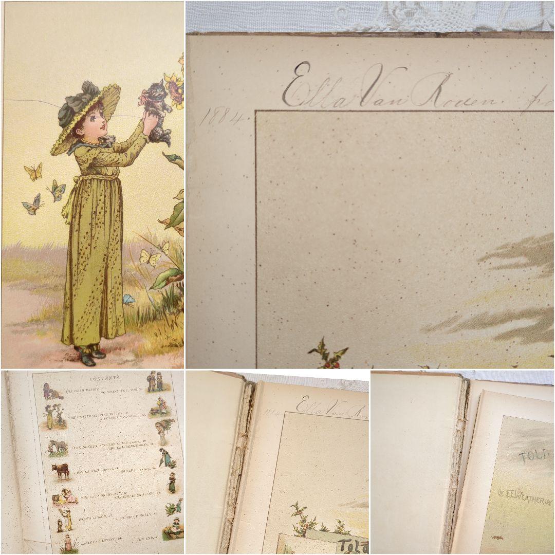 稀少1880アンティーク絵本 児童書 洋書古書 ヴィクトリアン 初版本