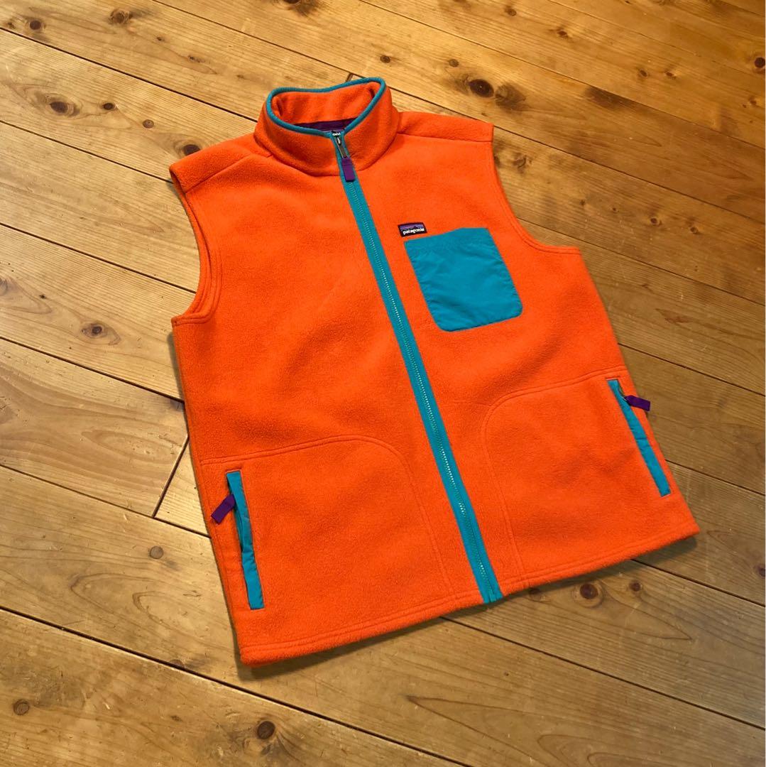 t*す様 【XL】 patagonia Fleece Vest オレンジ × タ
