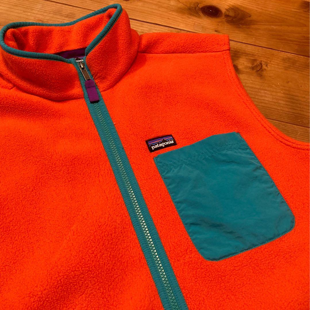 t*す様 【XL】 patagonia Fleece Vest オレンジ × タ