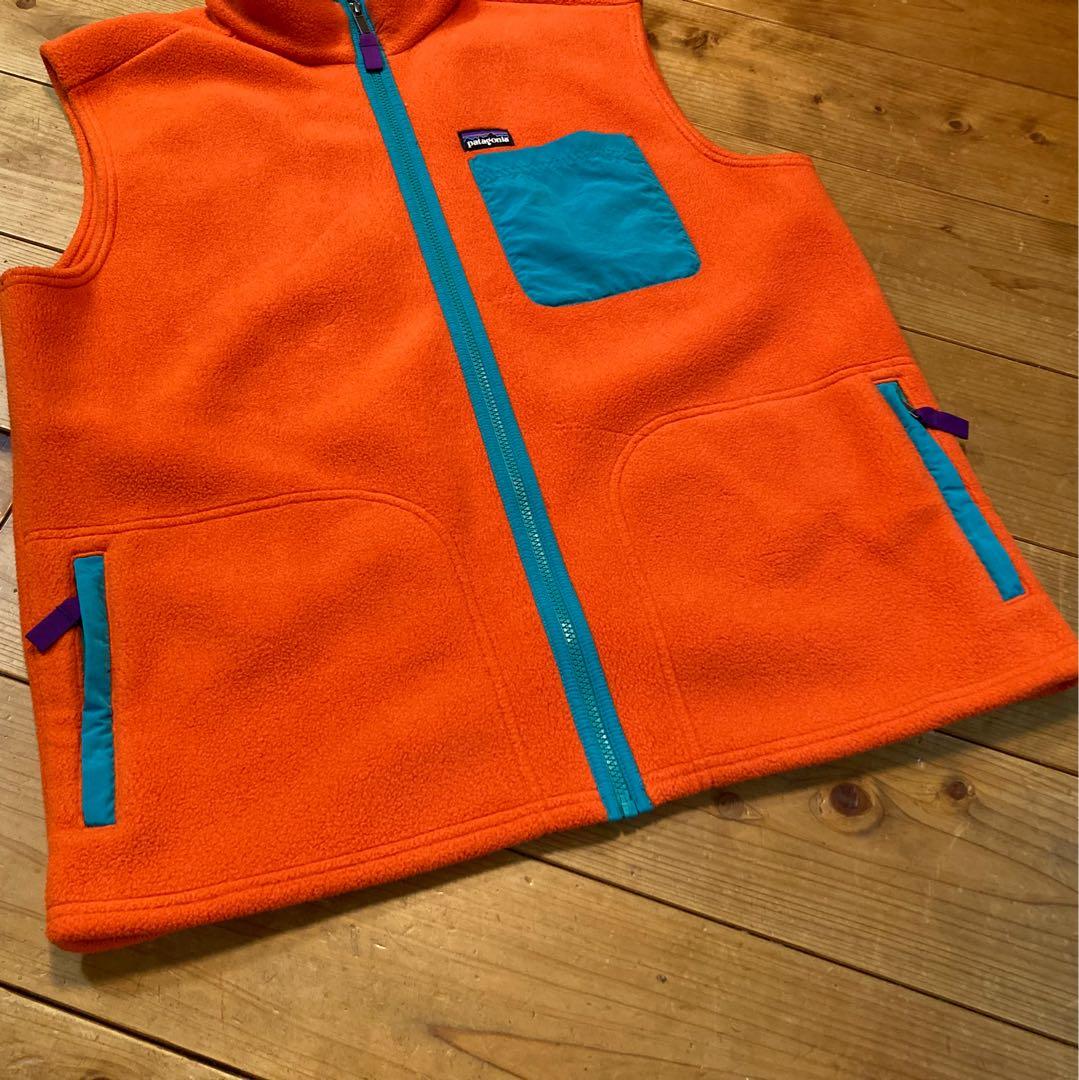 t*す様 【XL】 patagonia Fleece Vest オレンジ × タ